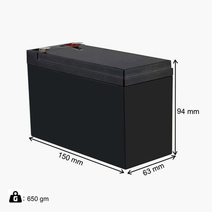 WATTNINE® 12V 7.8Ah Lithium (NMC) Battery with 3 year Warranty - Suitable for 8Ah and 7Ah Lead acid battery replacement