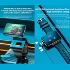 LOKMAT APPLLP Max 4G Smart Watch, 2.88 inch MT6765 Octa Core, Android 11, Heart Rate, Video Call, 6GB+128GB