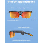 E08 13MP 1080P 30FPS  AI Cycling Smart Glasses with Voice / Calling
