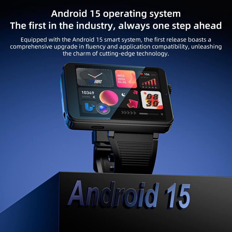 LOKMAT APPLLP 9 MAX 4G Smart Watch, 2.8 inch MTK6769 Octa Core, Android 15, Heart Rate, Blood Oxygen, OTG, GPS, 4GB+64GB