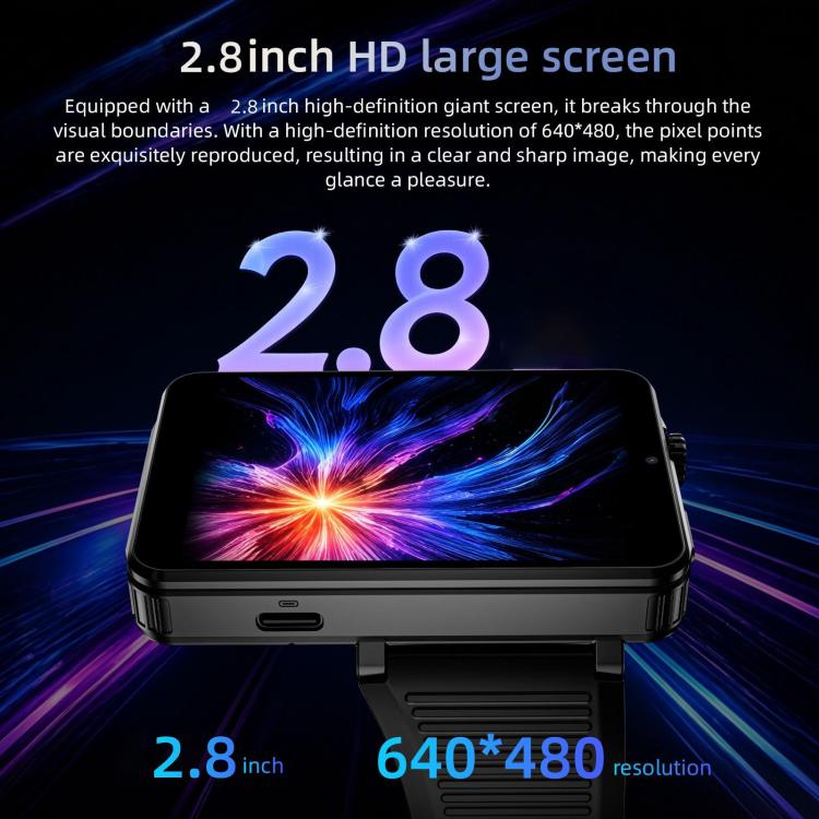 LOKMAT APPLLP 9 MAX 4G Smart Watch, 2.8 inch MTK6769 Octa Core, Android 15, Heart Rate, Blood Oxygen, OTG, GPS, 4GB+64GB
