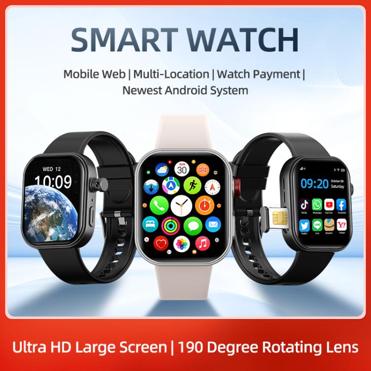UNIWA I9 PRO 4G Calling Smart Watch, 2.02 inch IPS Screen Android 8.1 Support WiFi GPS, 2G+16G