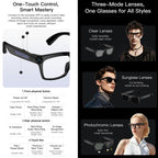 M10A AI Smart Glasses with 20MP Camera, HeyCyan App, AI Translation, Video Recording, Voice Assistant, Transparent Lens, Sunglasses, Photochromic
