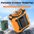 Hands-Free Portable Body Cooler - Multi-functional Waist & Neck Fan for Camping & Outdoor Work