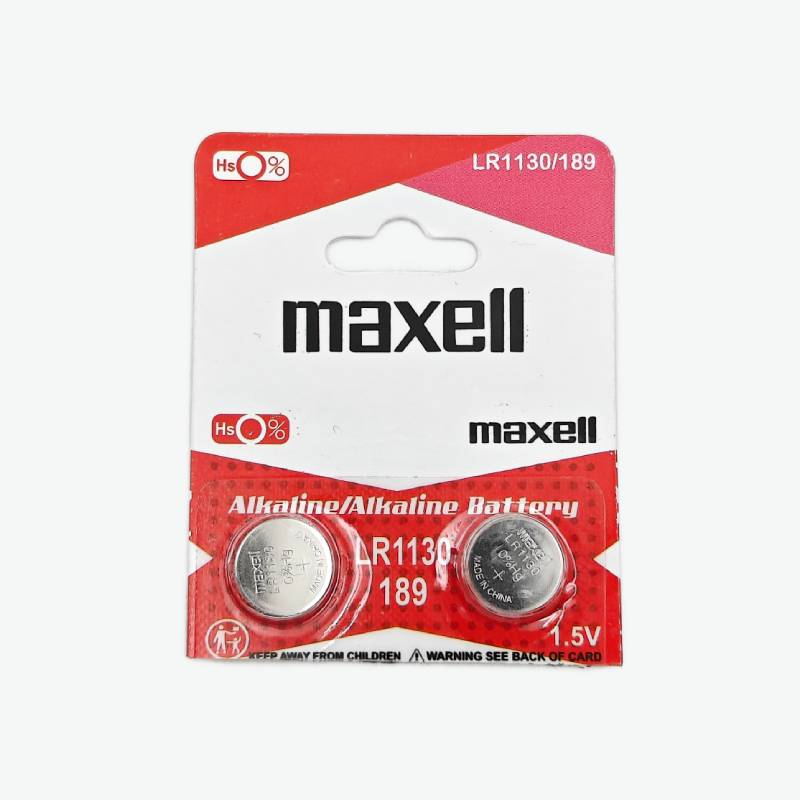 Maxell LR1130 1.5V Alkaline Button Coin Cell Battery (Pack of 2)
