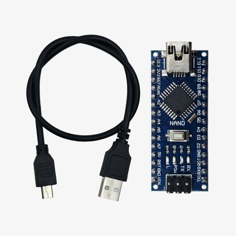 Nano R3 CH340 Chip Development Board With USB Mini Cable - Compatible with Arduino - Soldered