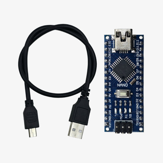 Nano R3 CH340 Chip Development Board With USB Mini Cable - Compatible with Arduino - Soldered