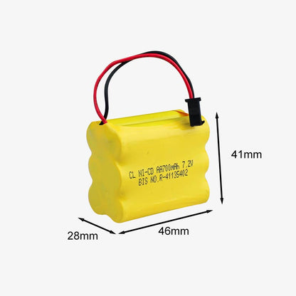 700mAh 7.2v Ni-Cd AA Cell Battery Pack with SM Connector for Cordless Phone, Toys, Car, DIY Project Battery
