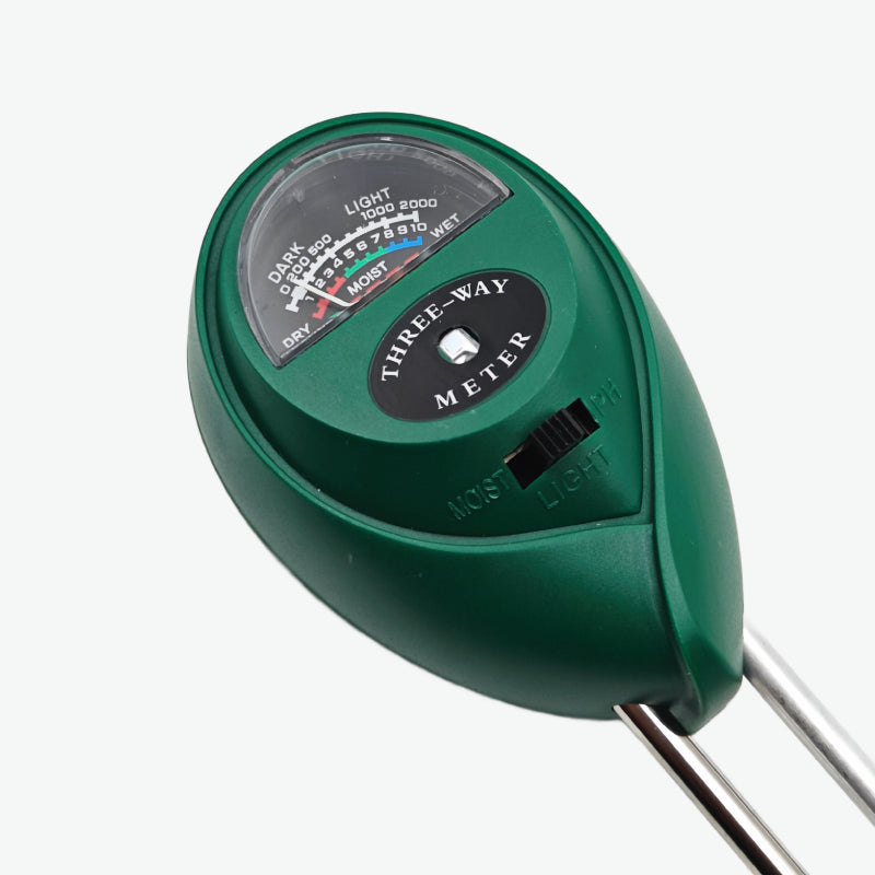 Three-Way Soil Meter for Moisture, Light Intensity and pH Testing