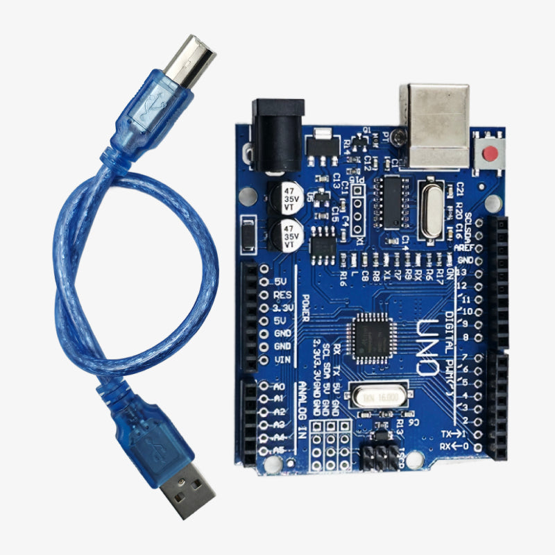 Uno R3 CH340G ATmega328p Development Board with USB Type-B Cable - Compatible with Arduino