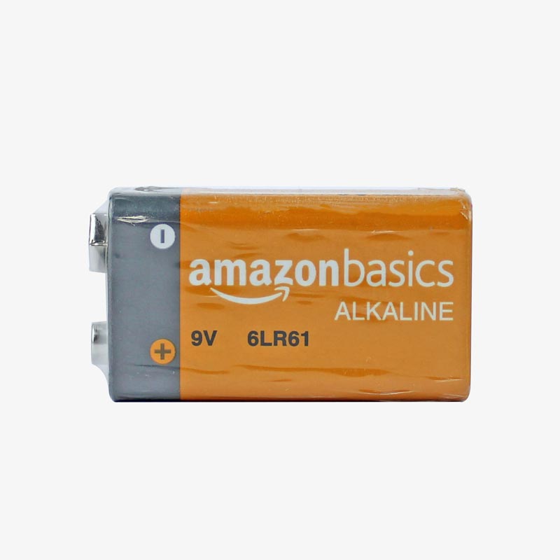 AmazonBasics 9V Alkaline Battery Hi-Top