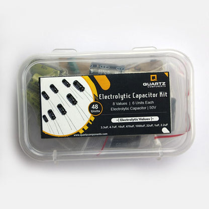 Electrolytic Capacitor Kit - 8 Values / 6 Units Each