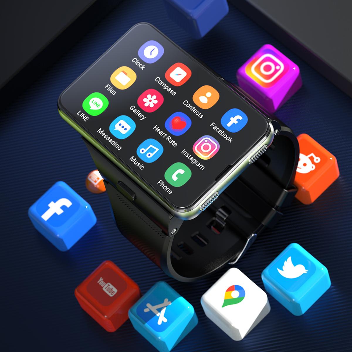S999 2.88-inch 4G Android Smart Watch, 4GB/64GB, Silver — product detail image 12