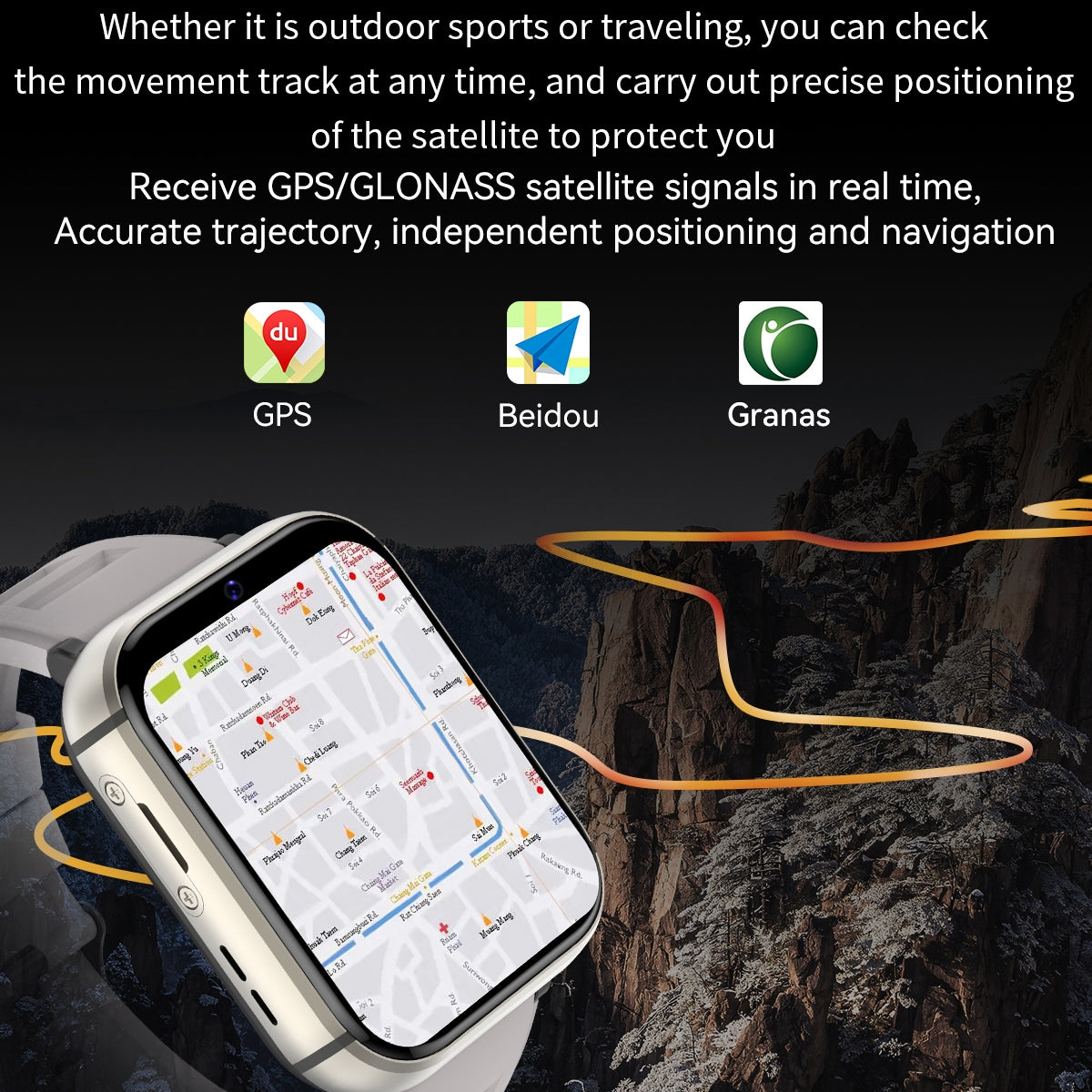 Q668 1.99-inch 4G Android Smart Watch, 2GB/16GB, Black — product detail image 10