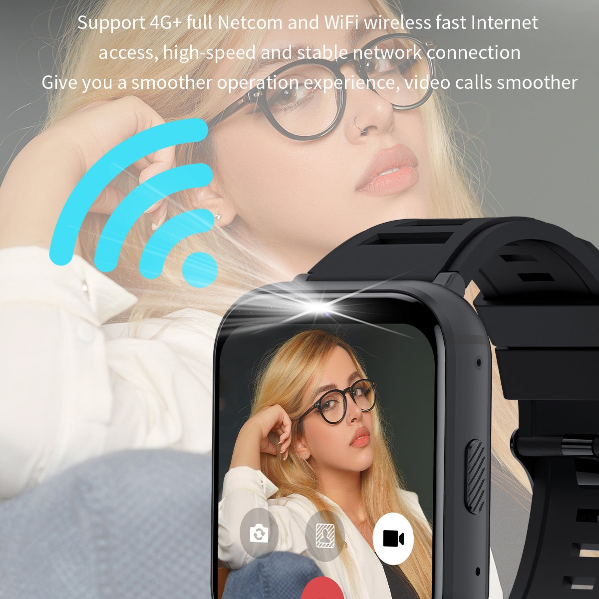 Q668 1.99-inch 4G Android Smart Watch, 2GB/16GB, Black — product detail image 7