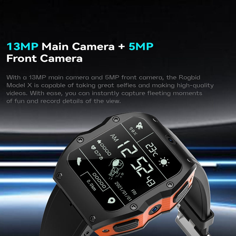 Model X 1.99-inch 4G Android Smart Watch, 2GB/16GB, Black — product detail image 8