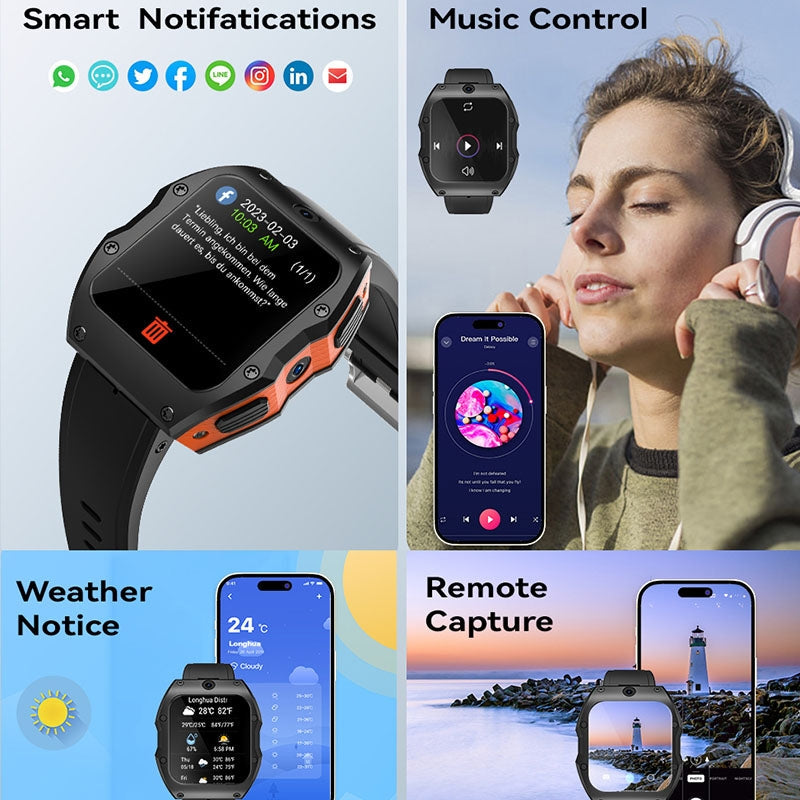 Model X 1.99-inch 4G Android Smart Watch, 2GB/16GB, Black — product detail image 13