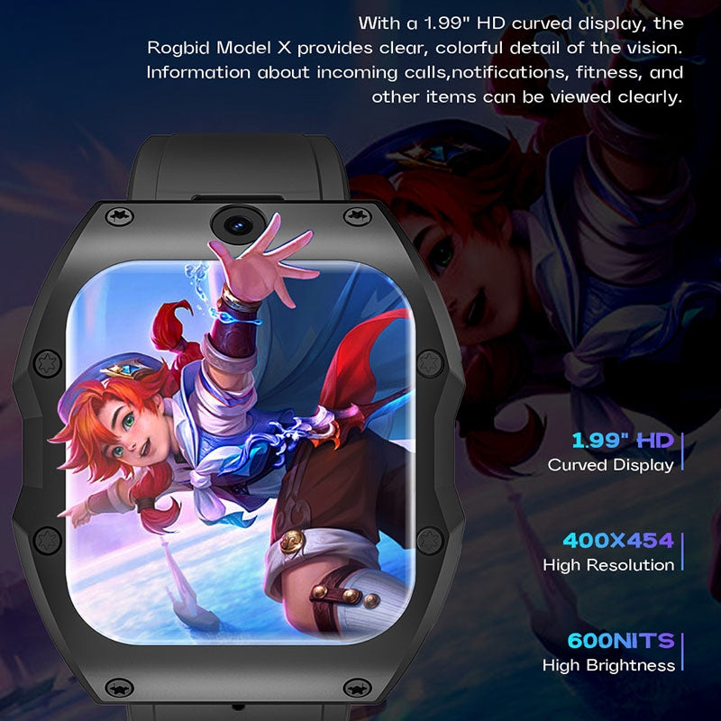 Model X 1.99-inch 4G Android Smart Watch, 2GB/16GB, Black — product detail image 2