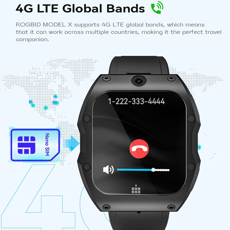 Model X 1.99-inch 4G Android Smart Watch, 2GB/16GB, Black — product detail image 6