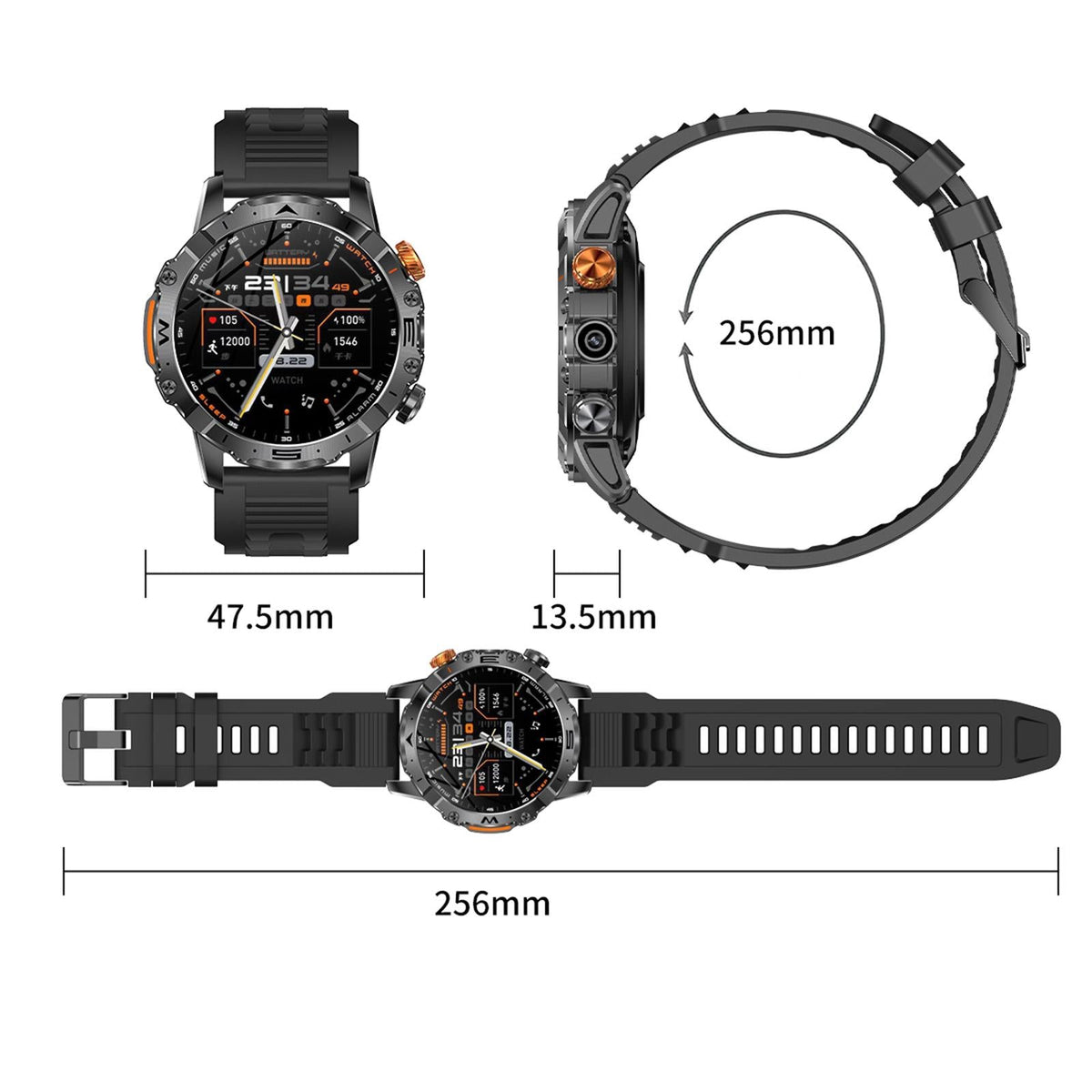 BH11 1.508-inch AMOLED 4G Smart Watch, 2GB/16GB, Black — product detail image 16