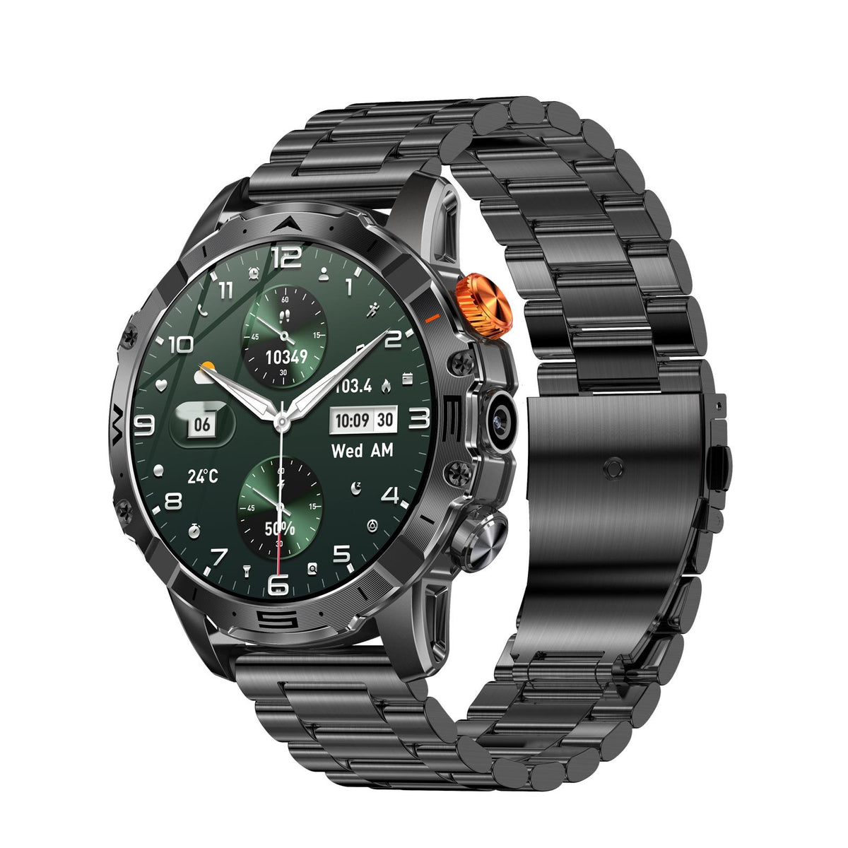 BH11 1.508-inch AMOLED 4G Smart Watch, 2GB/16GB, Black — front product view
