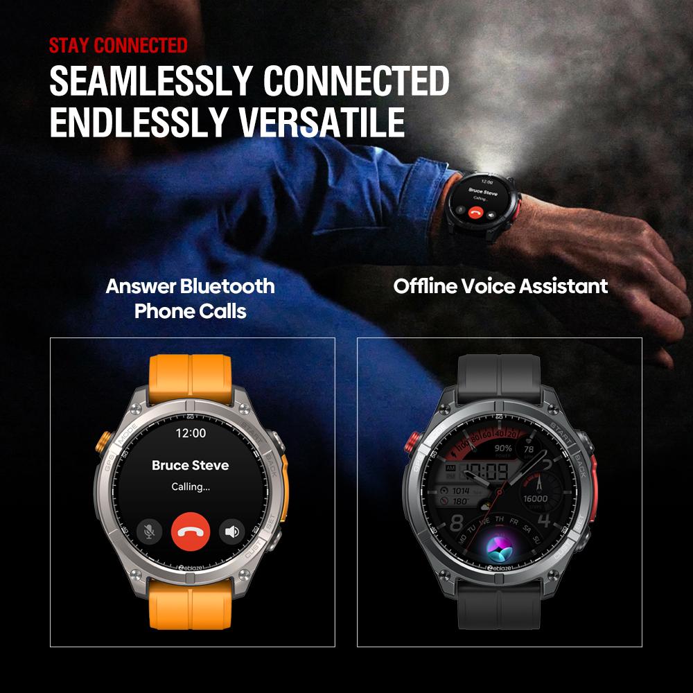 Zeblaze Stratos 4 Rugged GPS Smart Watch, Black — product detail image 12