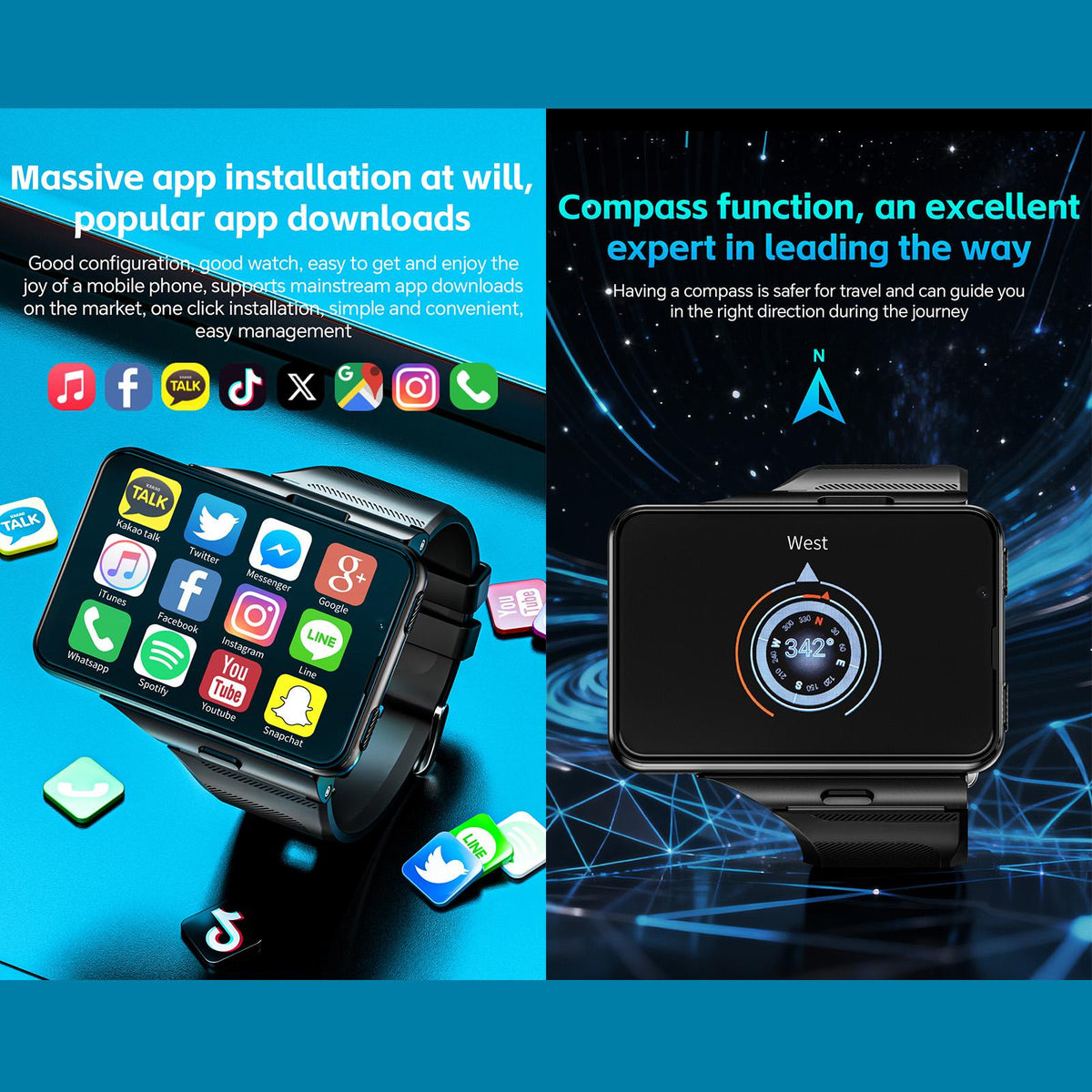 LOKMAT APPLLP Max 2.88-inch 4G Android Smart Watch, 6GB/128GB — product detail image 10
