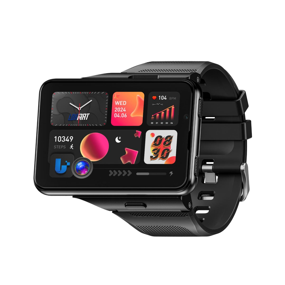 LOKMAT APPLLP Max 2.88-inch 4G Android Smart Watch, 6GB/128GB — front product view