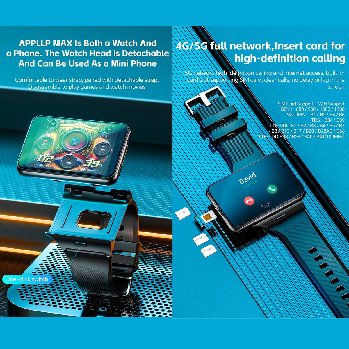LOKMAT APPLLP Max 2.88-inch 4G Android Smart Watch, 6GB/128GB — product detail image 7