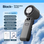 Portable Turbo Fan with Cooling Plate – 100-Speed Foldable Handheld Fan