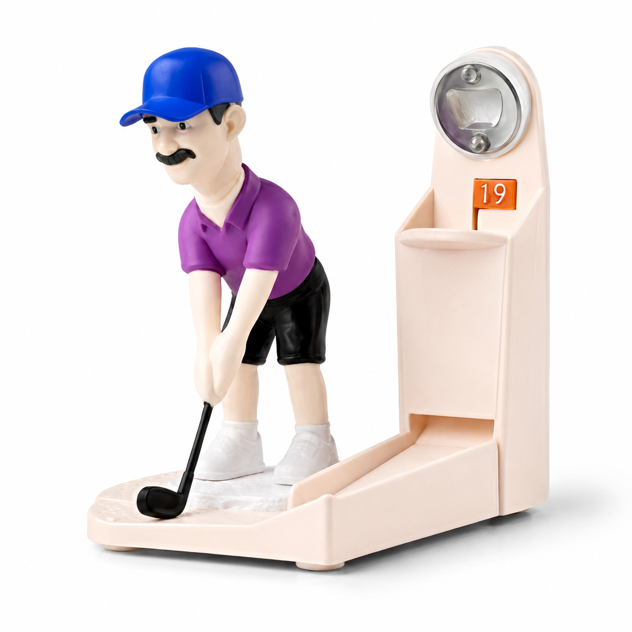 Custom Head Interactive Golf Bottle Opener | Creative Figure Cap Launcher Game for Home Bar & Man Cave Best Gift for Him