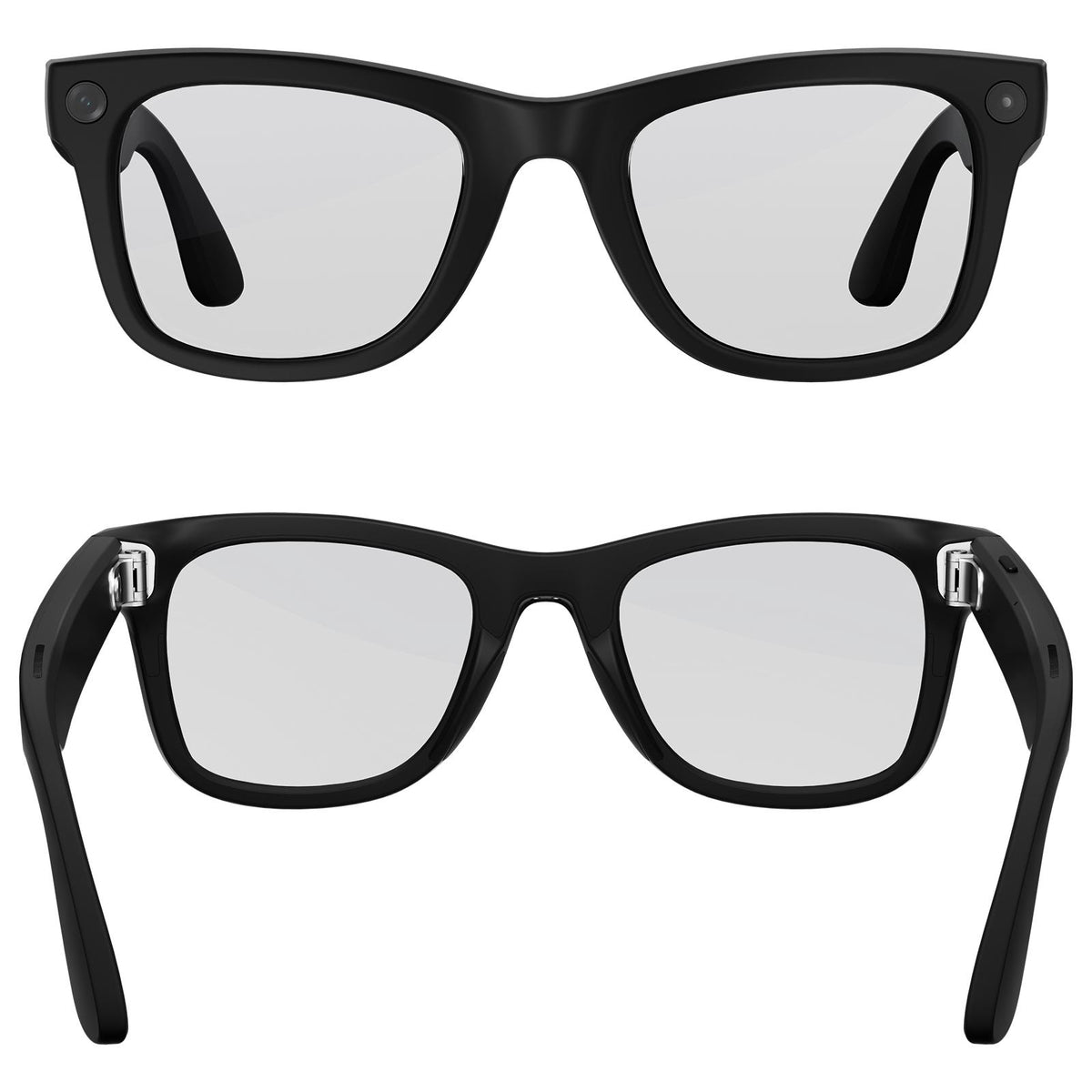 HD5 Ultra 8MP AI Camera & Translation Glasses with Charging Case — product design and included accessories