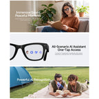 HD5 Ultra 8MP AI Camera & Translation Glasses with Charging Case — dual-microphone noise reduction