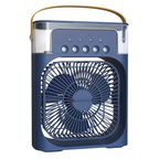 Portable Evaporative Air Cooler & Mist Fan – 5 Nozzles, Ice-Ready Tank, 7-Color LED & USB-C