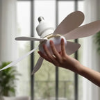 Foldable E27 Socket Ceiling Fan with Light and Remote – 3 Speeds, 3-Color Dimmable LED