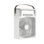Portable Evaporative Air Cooler & Mist Fan – 5 Nozzles, Ice-Ready Tank, 7-Color LED & USB-C
