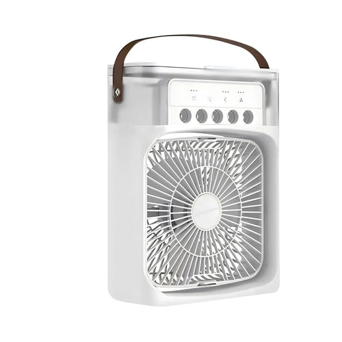 Portable Evaporative Air Cooler & Mist Fan – 5 Nozzles, Ice-Ready Tank, 7-Color LED & USB-C