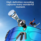 L805 8MP AI Cycling Glasses with Stabilization & Polarized Lenses — 8MP camera and hands-free capture