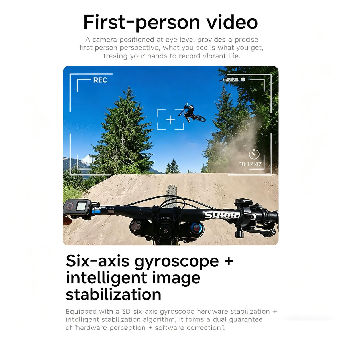 L805 8MP AI Cycling Glasses with Stabilization & Polarized Lenses — WiFi and Bluetooth connectivity