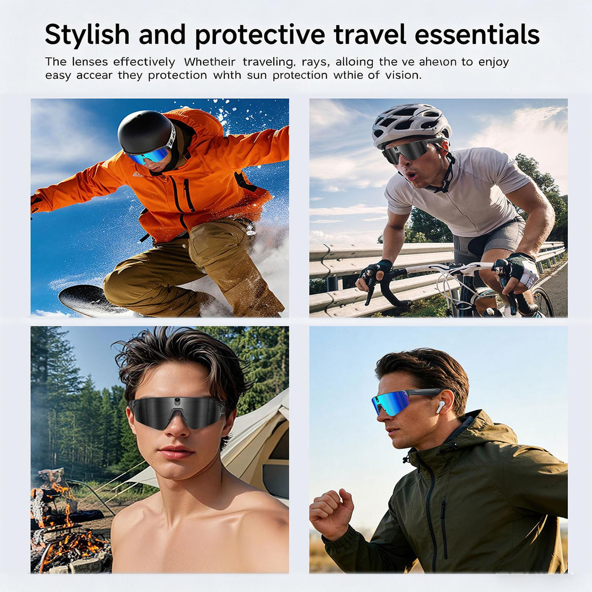 L805 8MP AI Cycling Glasses with Stabilization & Polarized Lenses — battery life and charging