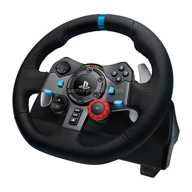 Logitech G29 racing wheel and pedals detail 1