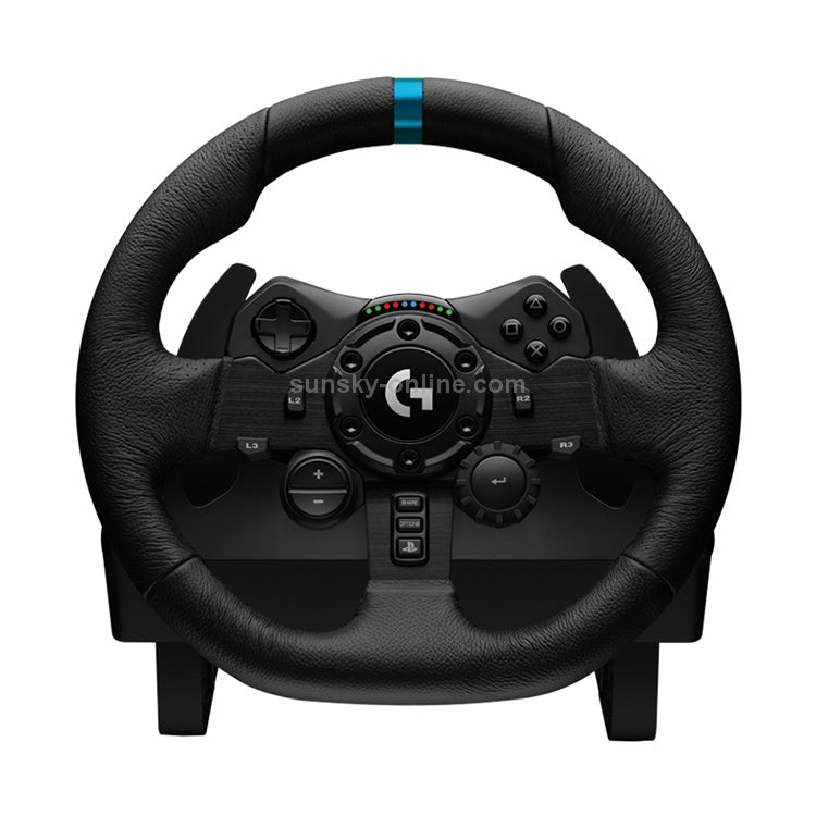 Logitech G923 racing wheel and pedals detail 1