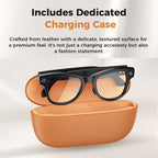 M02 Ultra 8MP Photochromic AI Smart Glasses with Charging Case — image stabilization for clearer active footage