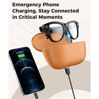 M02 Ultra 8MP Photochromic AI Smart Glasses with Charging Case — WiFi and Bluetooth connectivity