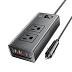 M6800 vehicle inverter front panel with two AC outlets and four USB charging ports