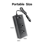 M6800 12V to 110V car inverter connected through a 60 centimeter power cable