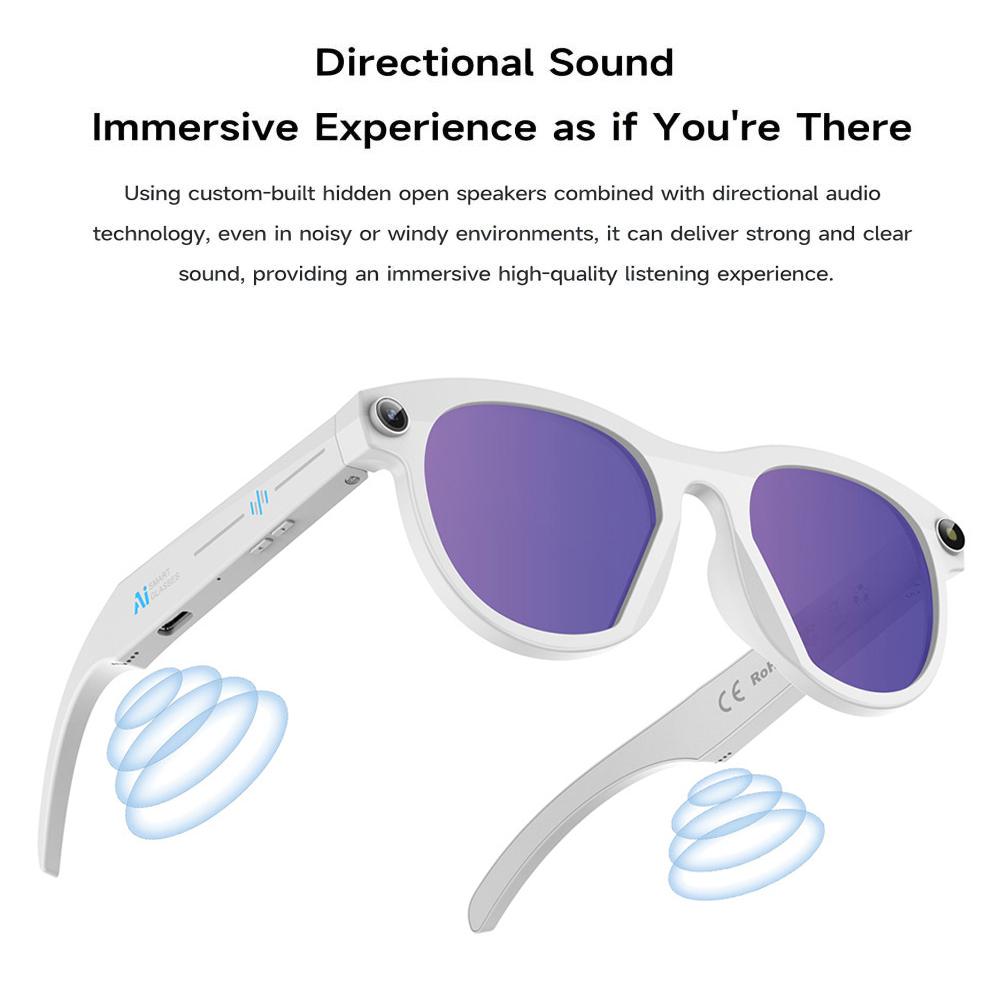 M88-S 8MP AI Camera Smart Glasses with Bluetooth Calls — AI voice and translation features