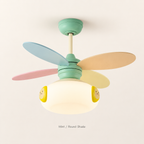 Kids Ceiling Fan with Light and Remote – 36-Inch Colorful 6-Speed Reversible DC Fan with Dimmable LED for Bedroom