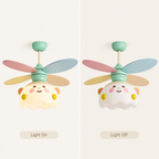 Kids Ceiling Fan with Light and Remote – 36-Inch Colorful 6-Speed Reversible DC Fan with Dimmable LED for Bedroom
