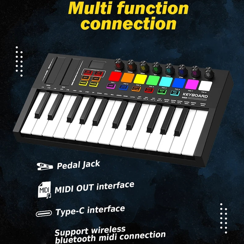 MD02 25-key portable MIDI keyboard controller detail 3